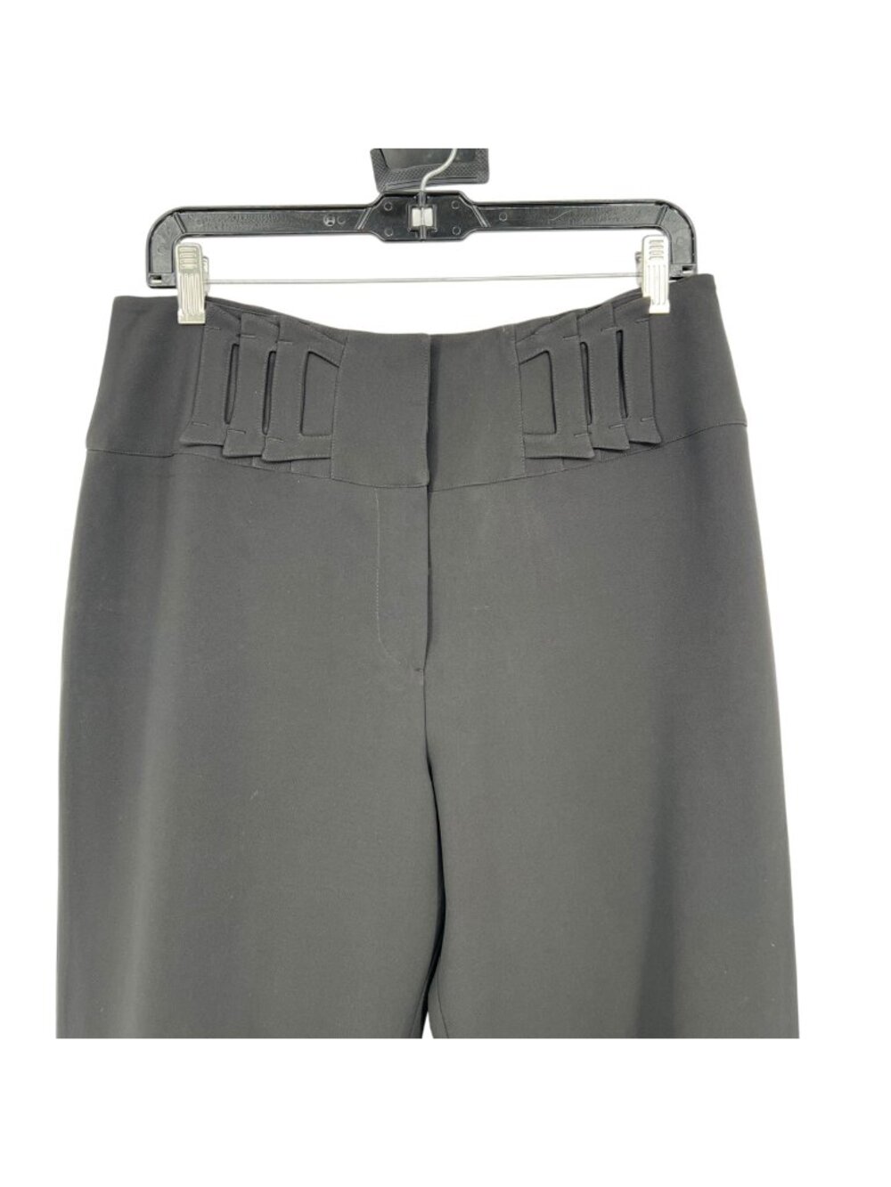 Alberto Makali Vintage 90s Black Wide-Leg High-Rise Pants Unique Waist Size 10